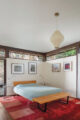 Maryland MCM renovated bedroom with clerestory windows