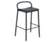 Linear steel counter stool