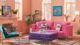 Ainsley Sofa in hot pink