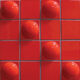 multi dimensional red tile with bubbles