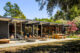 San Mateo Eichler exterior with picnic table, fire pit and landscaping