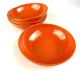 set of 4 orange cereal bowls