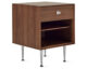 Nelson Thin Edge Bedside Table designed by George Nelson in walnut