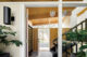 wood ceiling and paneling in entryway of 1960 Washington home