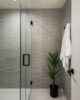 renovated shower in Woodinville MCM home design by Modernous