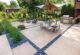 Wisconsin modern backyard patio and lounge