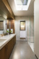 George Bell house of talk & tour event spacious bathroom with skylight