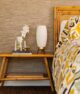 bamboo headboard and tropical style sidetable