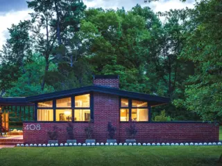 front exterior of renovated 1957 Kansas home