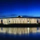The Stuhr Building at night